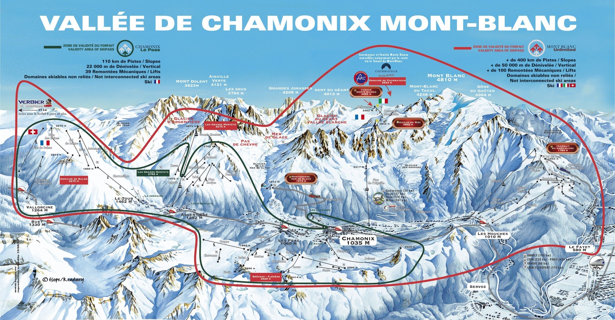 Trail map Chamonix Mont Blanc • Panorama