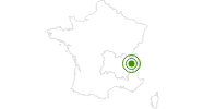 Langlaufgebiet Aillons Margeriaz Hochsavoyen: Position auf der Karte