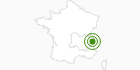 Langlaufgebiet La Plagne in Savoyen: Position auf der Karte