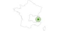 Langlaufgebiet Les Karellis in Savoyen: Position auf der Karte
