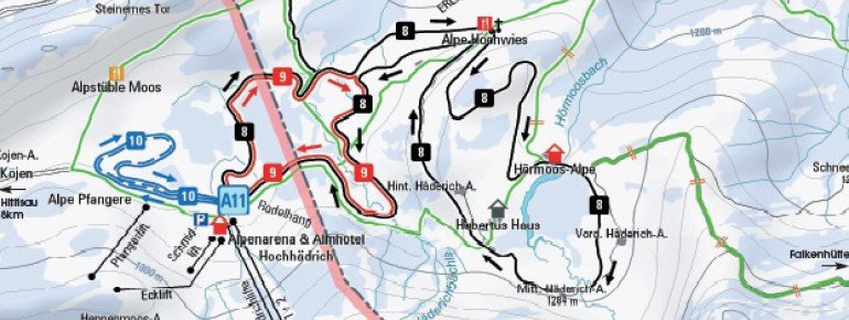 Trail Map Alpenarena Hochhäderich