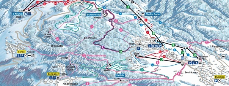 Trail Map Bürchen