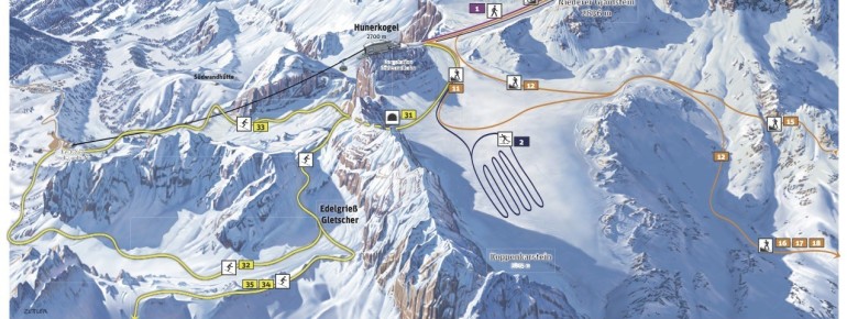 Trail Map Dachstein Glacier