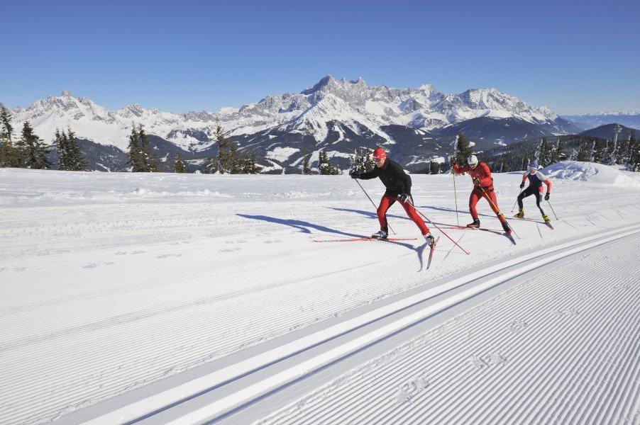 Langlaufen mit Ausblick - das bietet Filzmoos in der Salzburger Sportwelt.