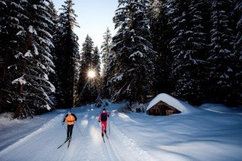 Cross country skiing in the Haslital