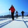 Unterwegs können die Nordischen Wintersportler tolle Ausblicke genießen.