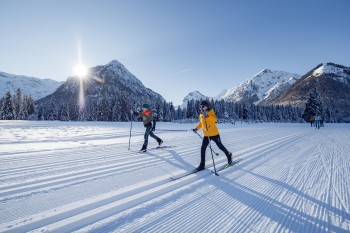 Langlaufen mit der Familie in den Karwendeltälern