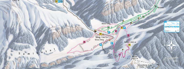 Trail Map Malbun Triesenberg