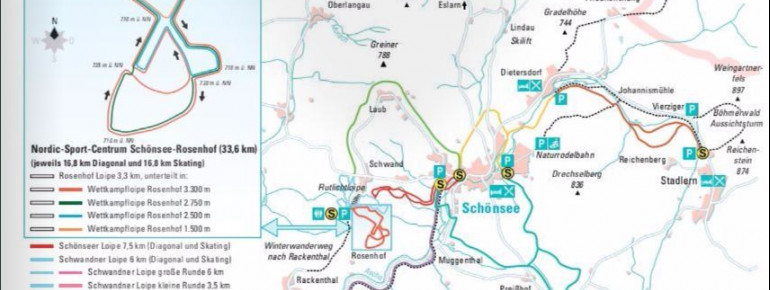 Trail Map Nordic Sport Center Schönsee-Rosenhof