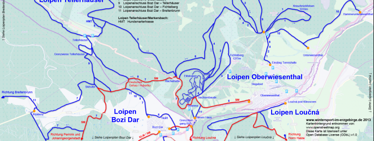 Trail Map Oberwiesenthal Fichtelberg