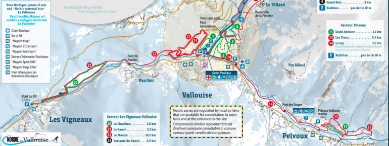 Loipenplan von La Vallouise