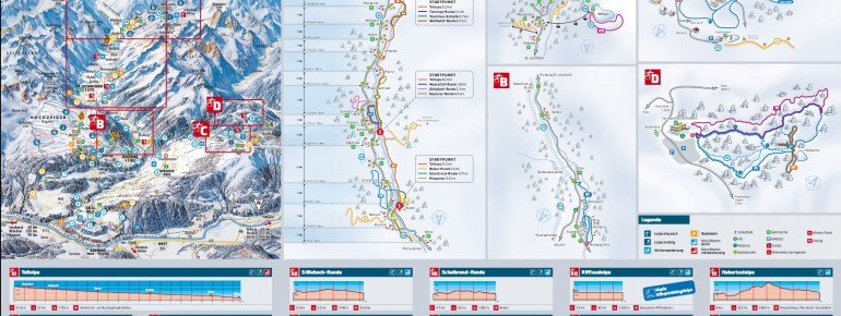Trail Map Pitztal Valley and Glacier