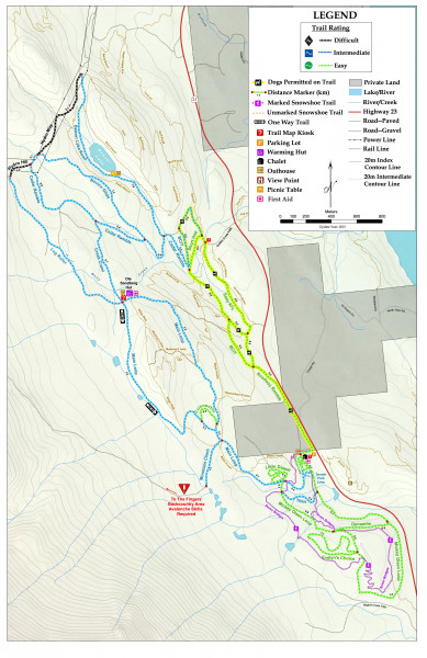 Cross-Country Skiing Trail Map Revelstoke Nordic Ski Club • Nordic ...