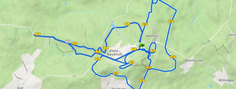 Loipenplan Salzburger Kopf - Stein-Neukirch