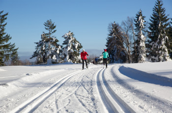 Im Loipengebiet Schwarzwaldhochstraße ist klassisches Langlaufen, aber auch Skating möglich.