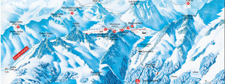 Loipenplan Silvretta-Bielerhöhe