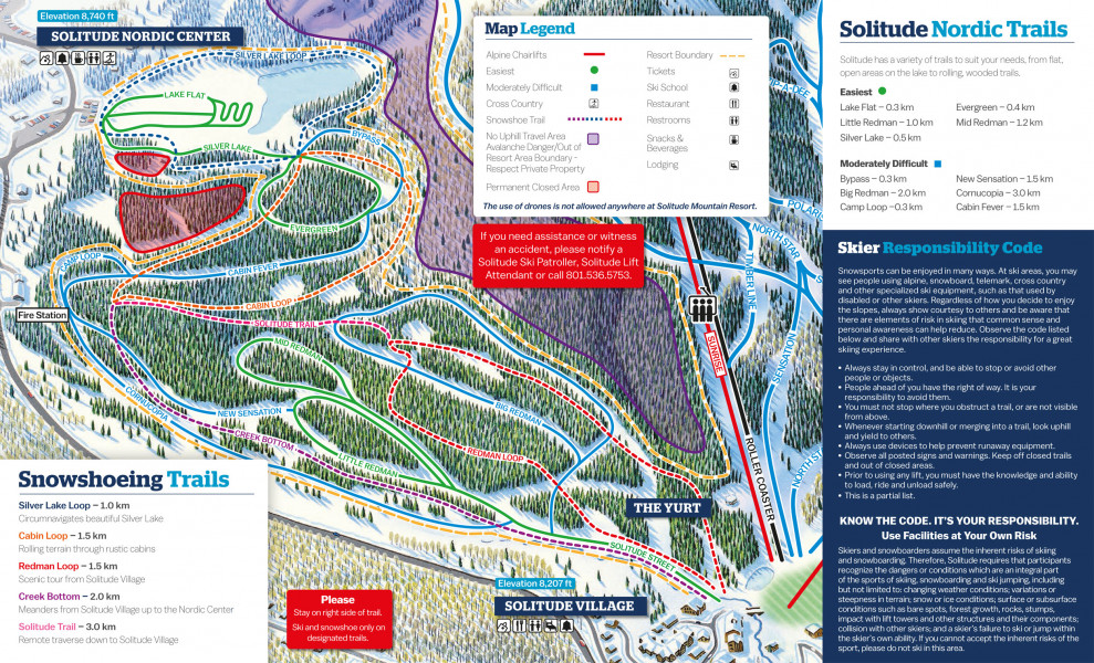 Solitude Mountain Trail Map Cross-Country Skiing Trail Map Solitude Nordic Center • Nordic Trail Map