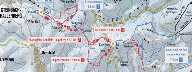 Trail Map Steinbach Hallenberg Haseltal