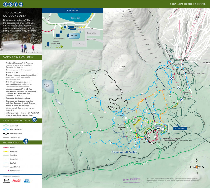 Sugarloaf Interactive Trail Map Cross-Country Skiing Trail Map Sugarloaf Outdoor Center • Nordic Trail Map