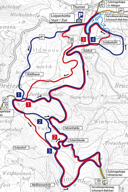 Loipenplan Thurnerspur