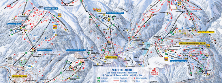 Loipenplan Zillertal Arena