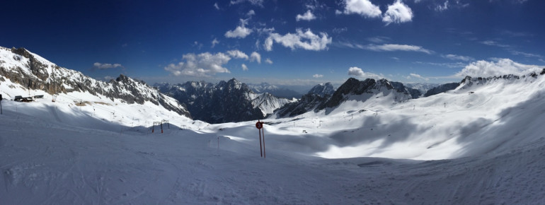 Skifahren auf der Zugspitze