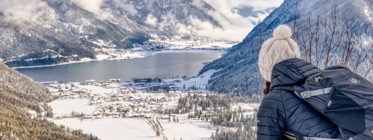 Blick von der Feilalm auf Pertisau und den Achensee