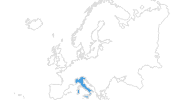 Karte der Webcams in Italien