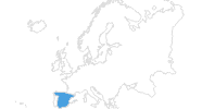 Karte der Webcams in Spanien
