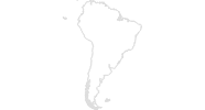 Karte der Skigebiete in Südamerika