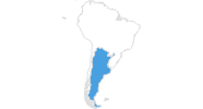 Karte der Skigebiete in Argentinien