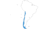 Karte der Skigebiete in Chile