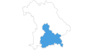 Karte der Wetter Oberbayern - Bayerische Alpen