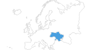 Karte der Skigebiete in der Ukraine