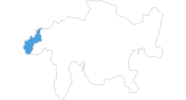 Karte der Skigebiete in Disentis Sedrun