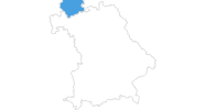 Karte der Skigebiete in der Rhön