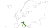 map of all cross country ski areas in Italy