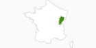 Karte der Langlauf in der Franche-Comté