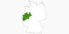 Karte der Langlauf in Nordrhein-Westfalen