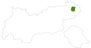 map of all cross country ski areas in Kitzbühel Alps - St. Johann - Oberndorf - Kirchdorf