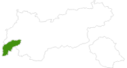 Karte der Langlauf in Paznaun - Ischgl
