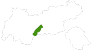 Karte der Langlauf in Stubai