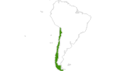 map of all cross country ski areas in Chile