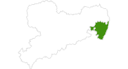 Karte der Langlaufwetter Zittauer Gebirge
