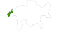 map of all cross country ski areas in Disentis Sedrun