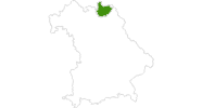 Karte der Langlauf im Frankenwald