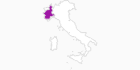 Karte der Unterkünfte in Piemont