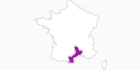 Karte der Unterkünfte im Languedoc-Roussillon