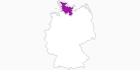 map of all lodging in Schleswig-Holstein