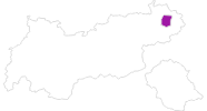 Karte der Ferienwohnungen in Kitzbüheler Alpen - St. Johann - Oberndorf - Kirchdorf